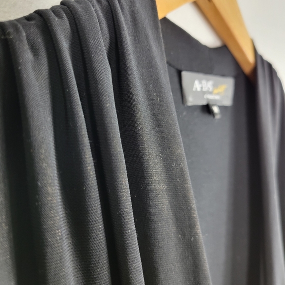 A.B.S Allen Shwartz Ruched Knotted Front V Neck Kimono Sleeve Sheath Dress - Picture 5 of 9